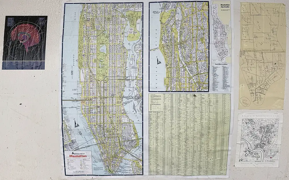 Research board created by Caleb Carr as part of his planning process for The Alienist in 1994